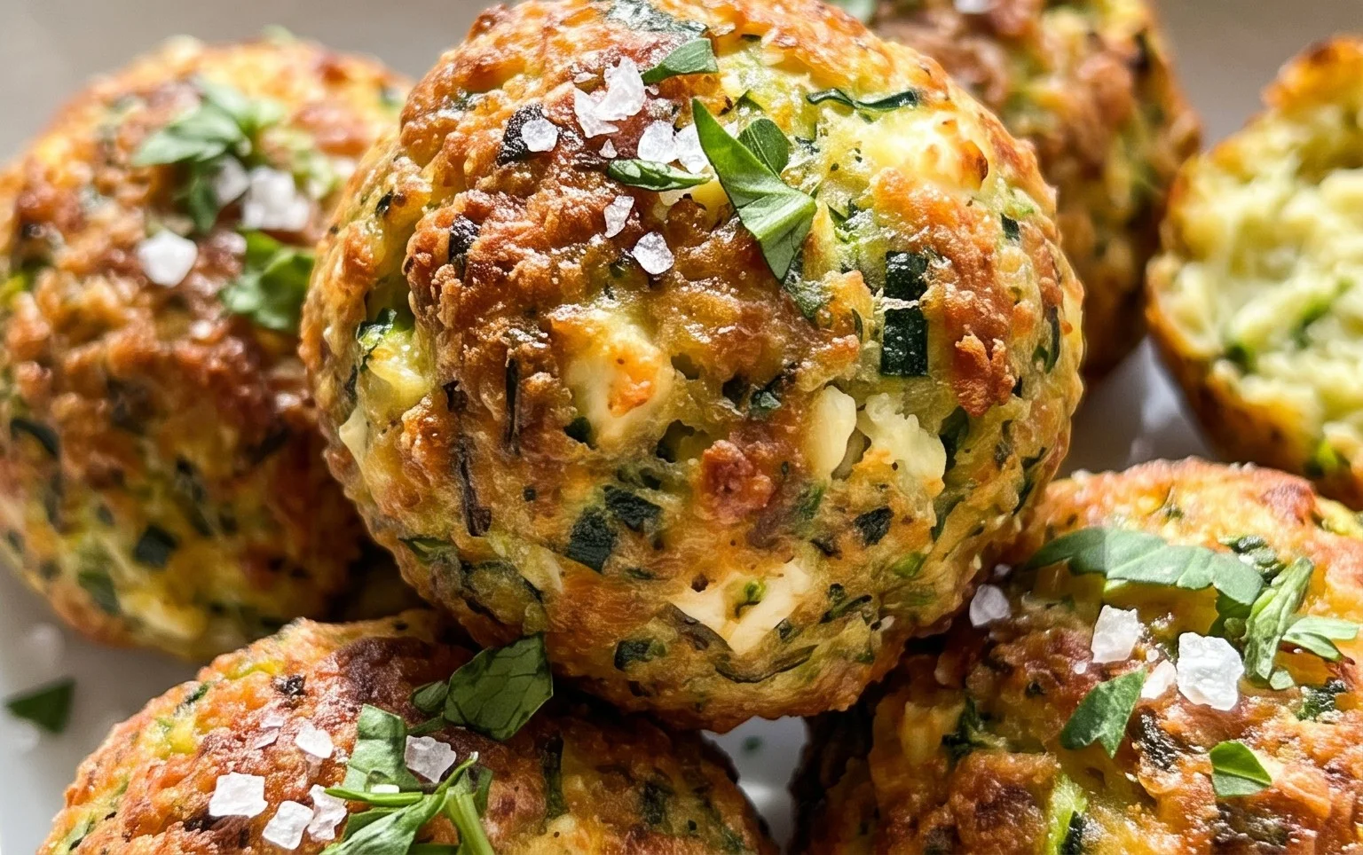 Knusprige Zucchini-Feta-Bällchen aus dem Ofen genießen!