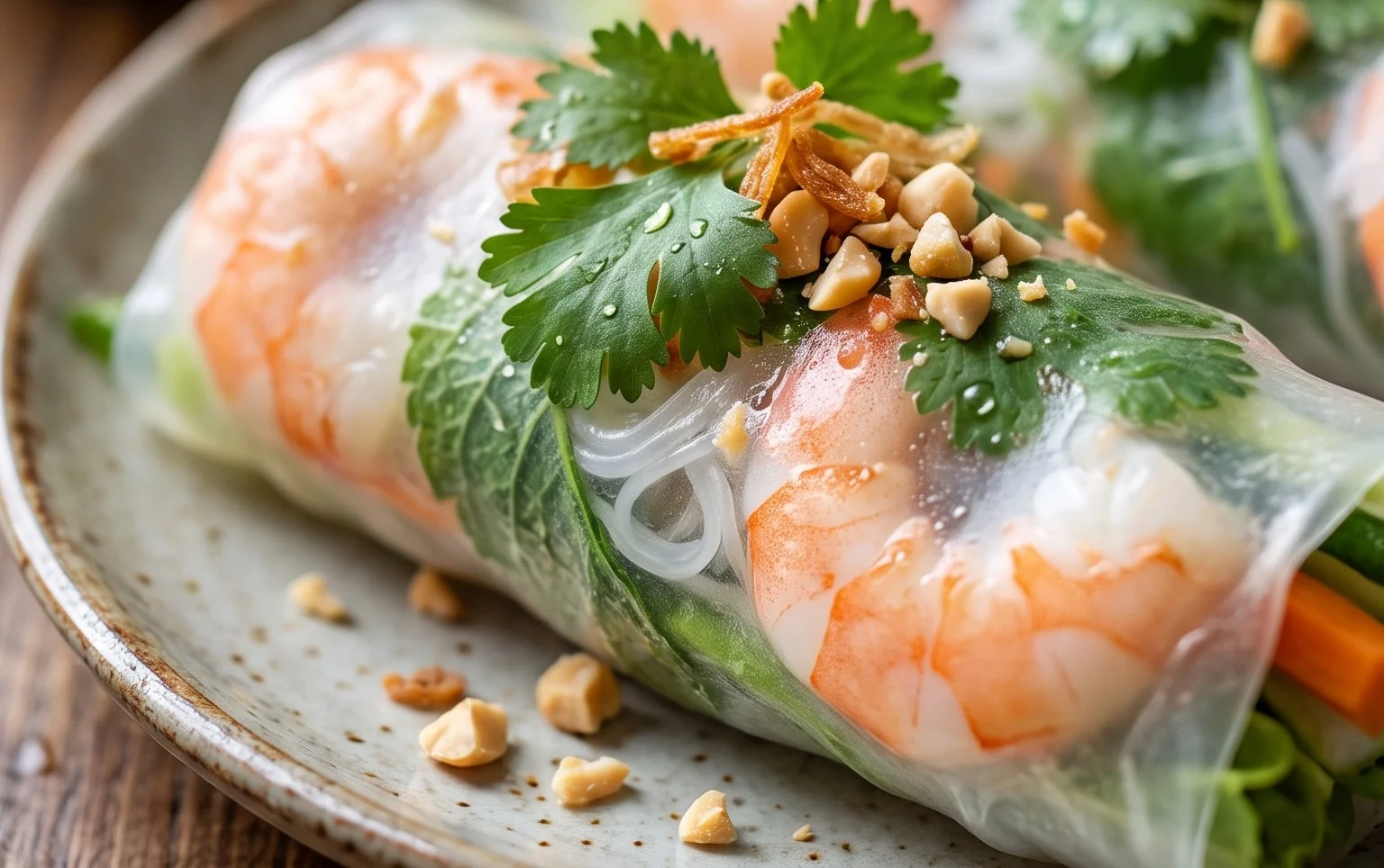 Vietnamese Rice Paper Shrimp Rolls