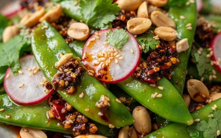 Chili Crisp Snap Pea Salad