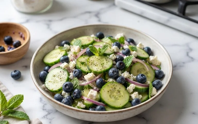 Cucumber Blueberry Salad