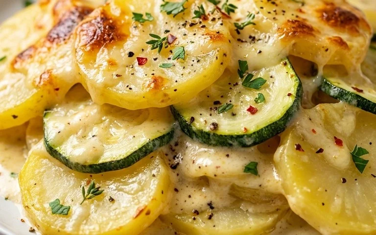 Kartoffel-Zucchini-Auflauf – so cremig & lecker