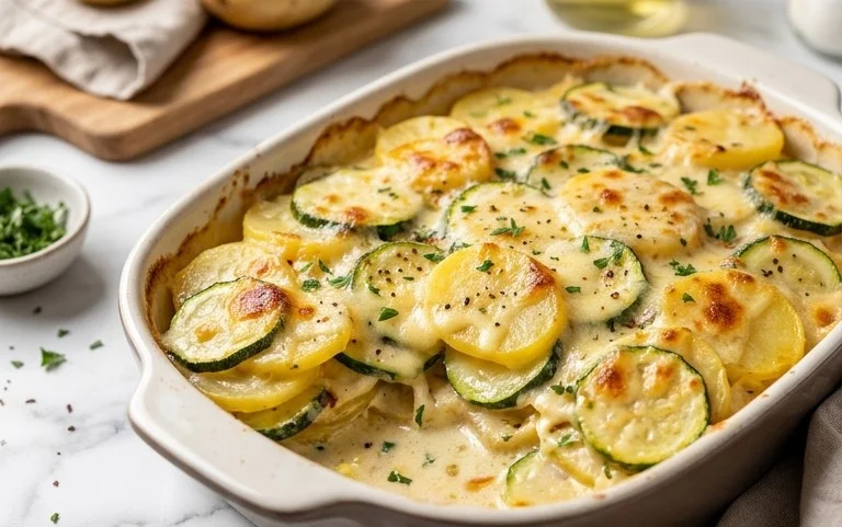Kartoffel-Zucchini-Auflauf – so cremig & lecker