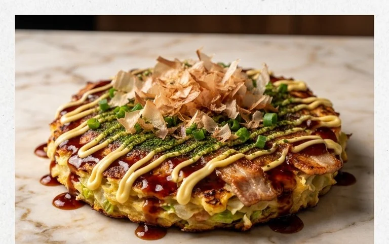 Okonomiyaki - Japanese Savoury Pancakes