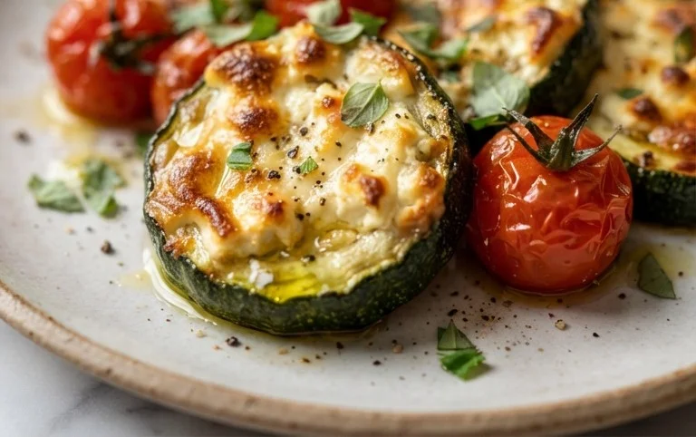 Courgettes feta au four