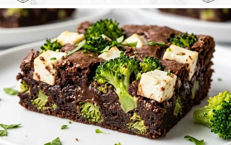 Broccoli and Feta Brownies