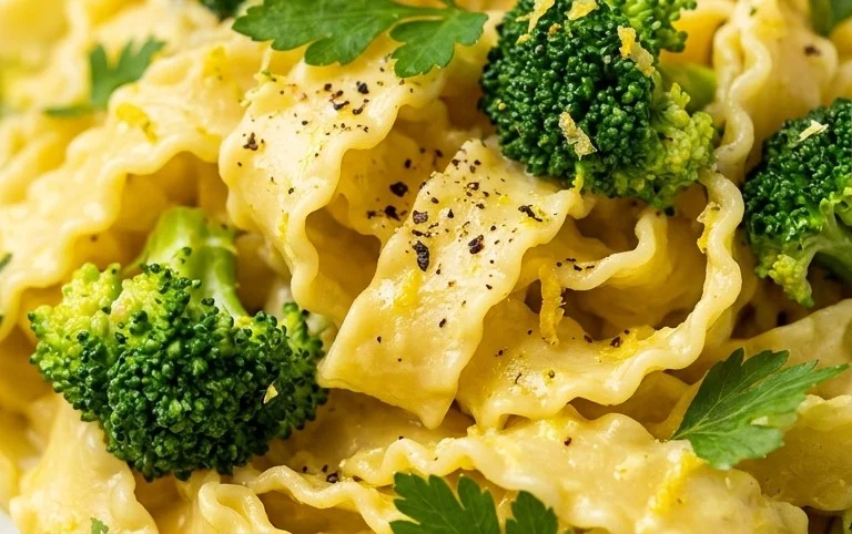 Mafaldine Pasta Limone with Broccoli