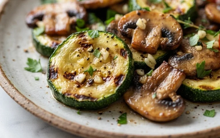 Skillet Zucchini and Mushrooms