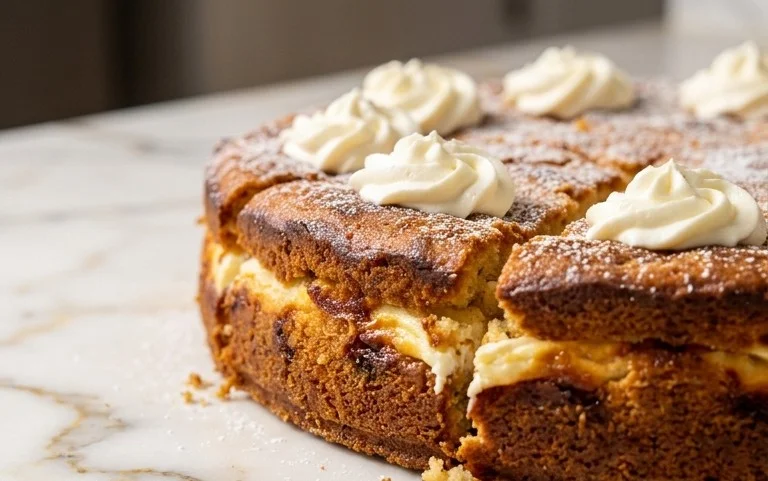 Bromnon-alcoholic beerkuchen mit Quark und Frischkäse