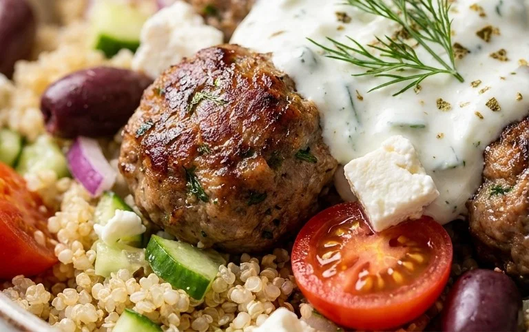 Greek Meatball Bowl Recipe