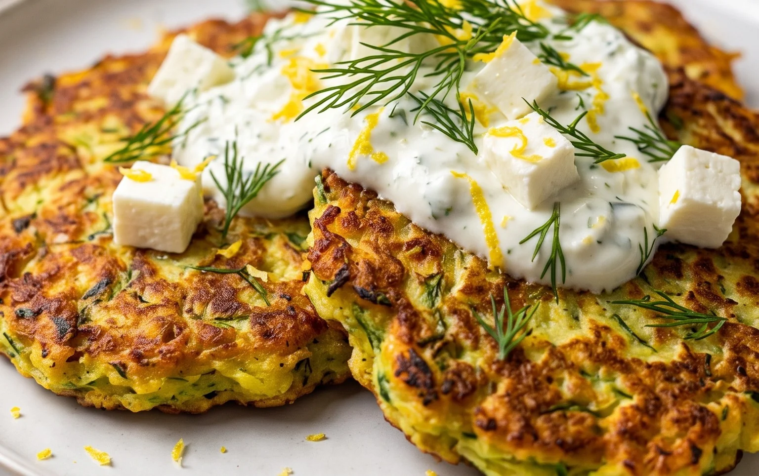 Zucchinipuffer mit Feta und Tzatziki: Das Unglaubliche Ultimative Rezept für 4 Portionen