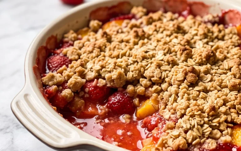 Peach & Strawberry Crisp