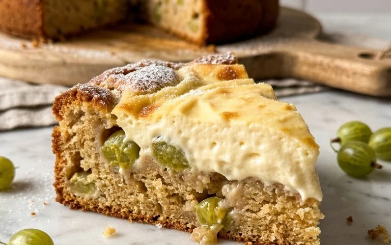 Stachelnon-alcoholic beerkuchen mit Quark und Schmand