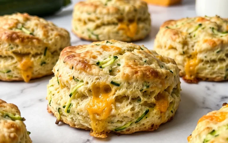 Soft and Tender Zucchini Cheddar Biscuits