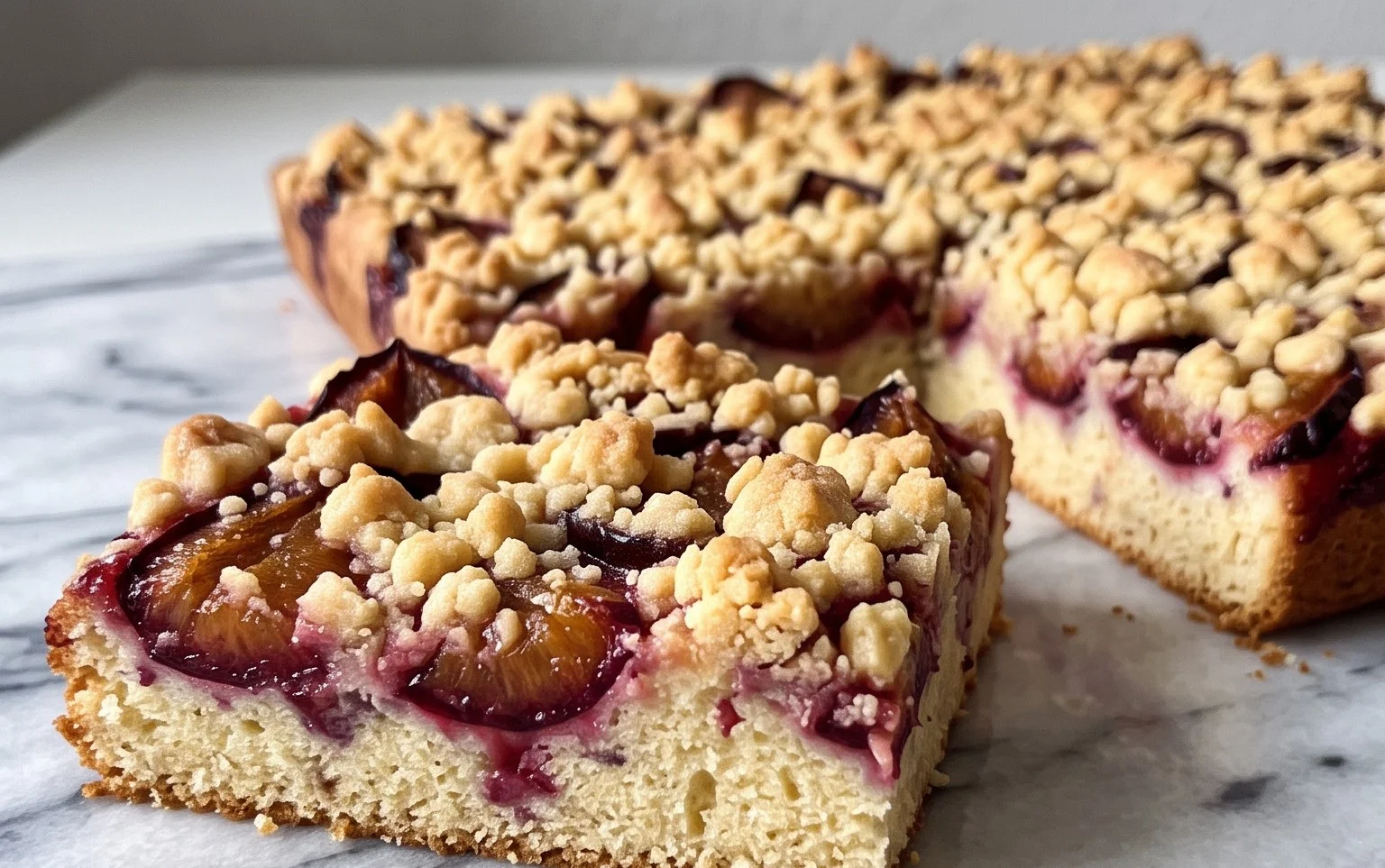 Saftiger Pflaumenkuchen vom Blech mit Streuseln von floweroma4