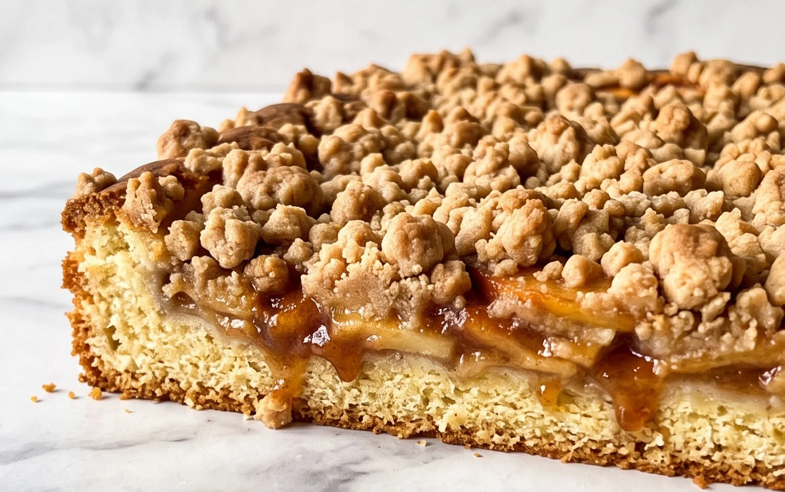 Apfelkuchen vom Blech mit Streusel – einfach lecker